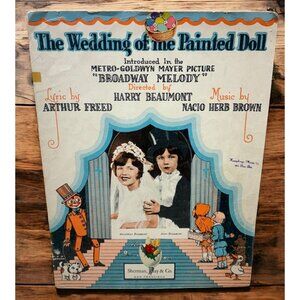 The Wedding of the Painted Doll Vtg Piano Sheet Music from Broadway Melody 1929